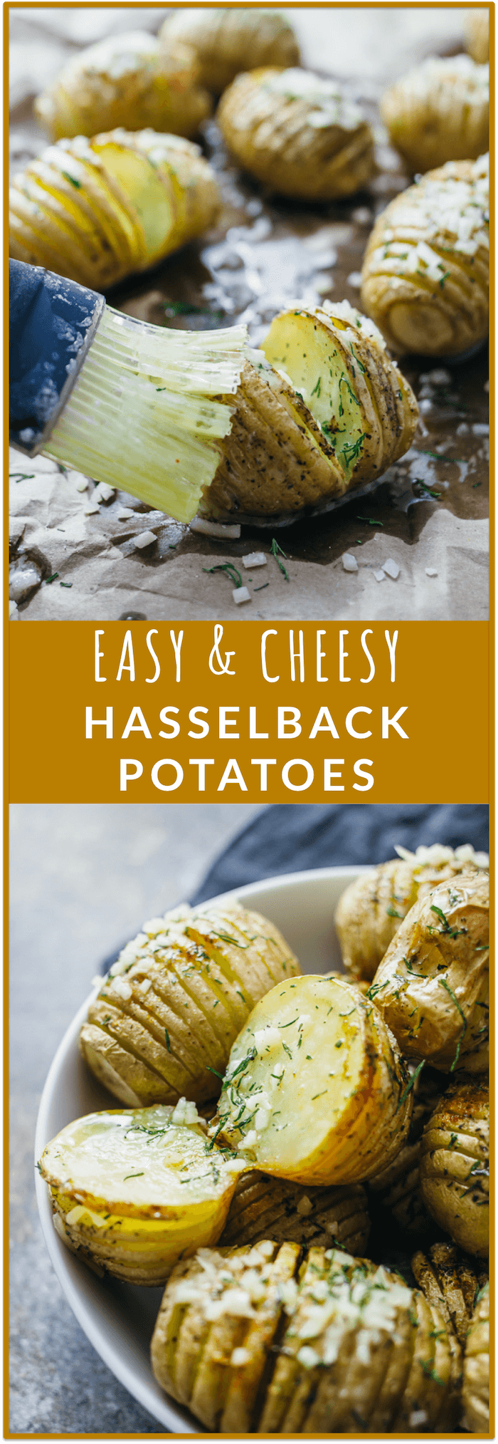 Hasselback potatoes with cheese - You’ll love these mini hasselback potatoes with cheese that are loaded with parmesan crumbles, herbs, cayenne (of course it’s spicy!), and butter. This is an easy and tasty recipe for fast baked potatoes that are as beautiful as they are delicious. - savorytooth.com