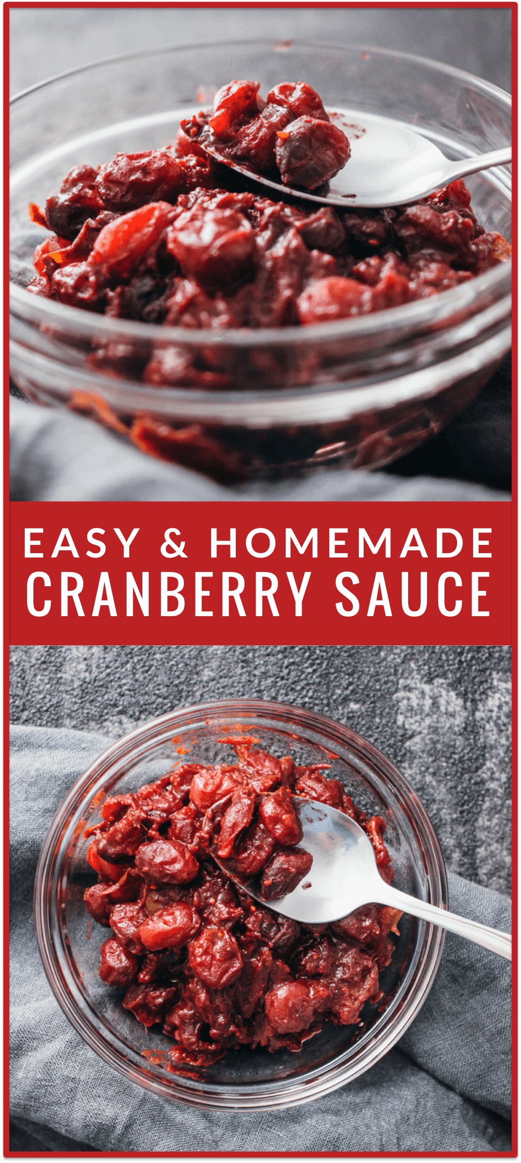 Easy homemade cranberry sauce - Today I’m sharing a wonderful family recipe for cranberry sauce! This is a healthy cinnamon-rich cranberry sauce sweetened using medjool dates with no added sugar. It’s very easy to make this at home (one-pot recipe done in 10 minutes) so you should add it to your Thanksgiving menu! - savorytooth.com