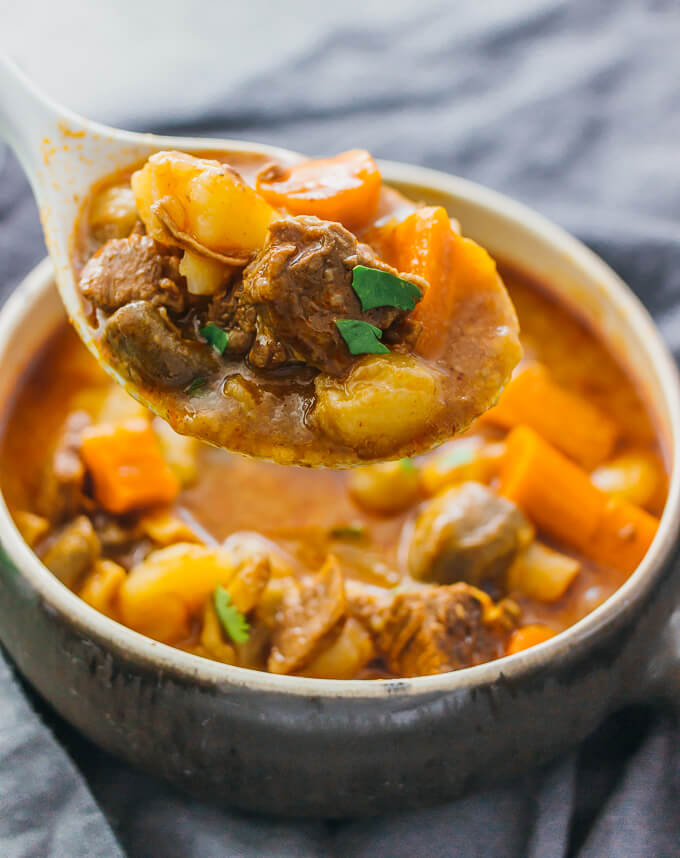 Instant pot beef stew with potatoes - savory tooth