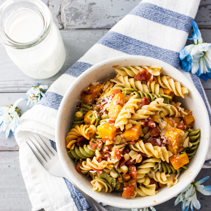 Habanero sweet potato pasta