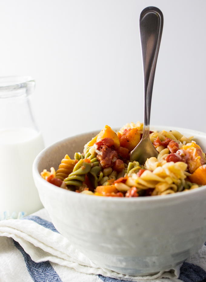 Habanero sweet potato pasta