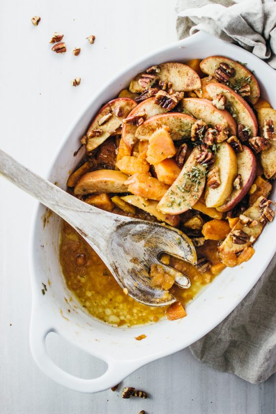 Cinnamon Apple Yam Bake with Pecans Savory Tooth