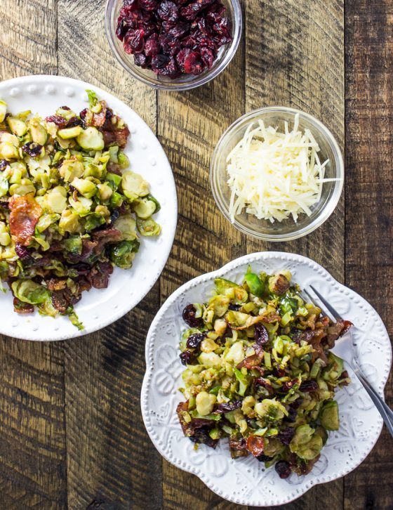 Holiday Brussels Sprouts with Bacon and Cranberries Savory Tooth