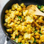 Golden cauliflower curry with potatoes