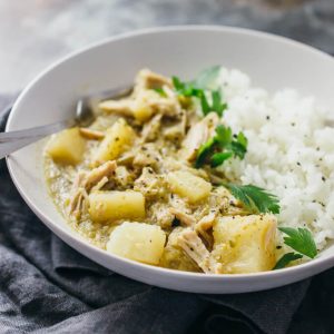 Chile verde with shredded pork