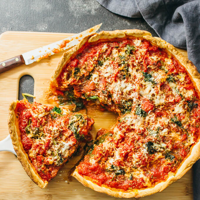 Deep Dish Pizza - Homemade Chicago-Style Pizza at Home