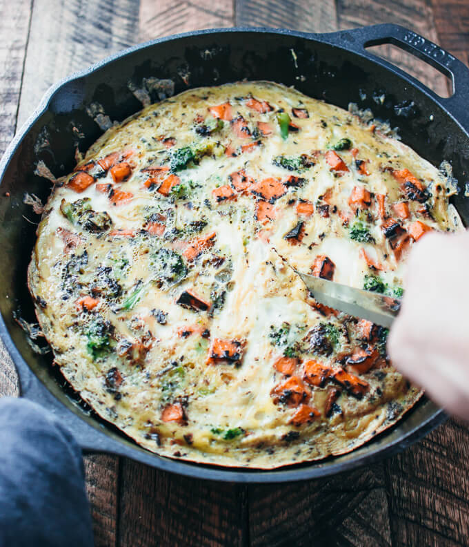 Broccoli and Sweet Potato Frittata with Thyme Savory Tooth