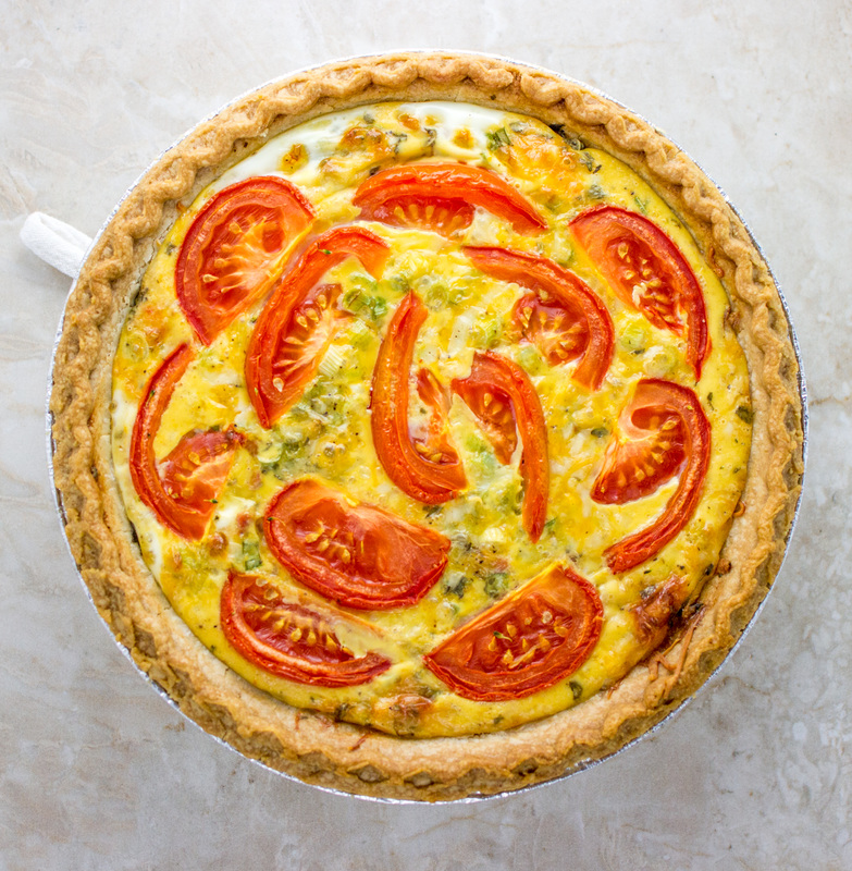 Crazy good quiche with bacon, broccoli, and tomato | savorytooth.com