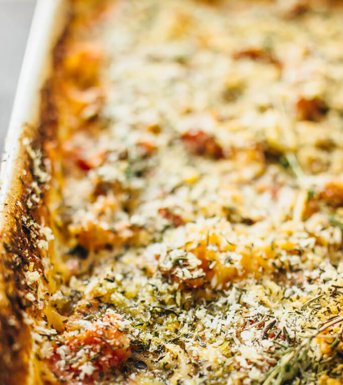 No-boil pasta casserole with chicken