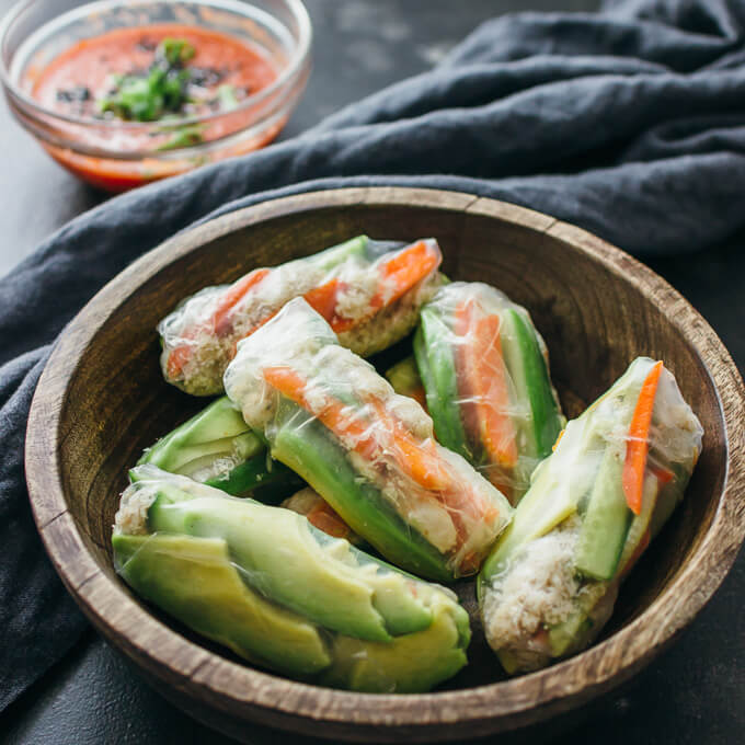  Crab and Avocado Summer Rolls