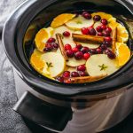 cranberry apple cider in a slow cooker