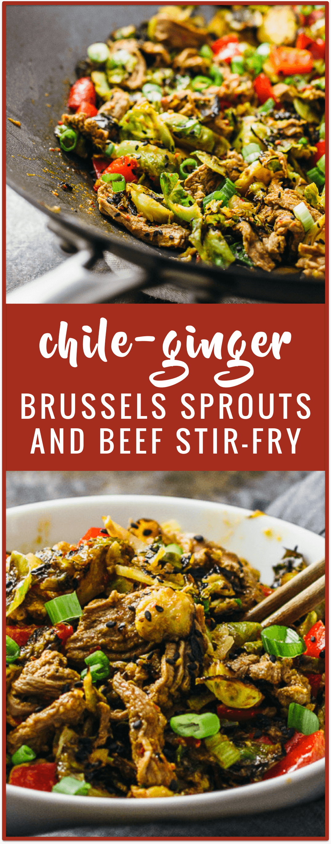 ChiliGinger Brussels Sprouts and Beef Savory Tooth