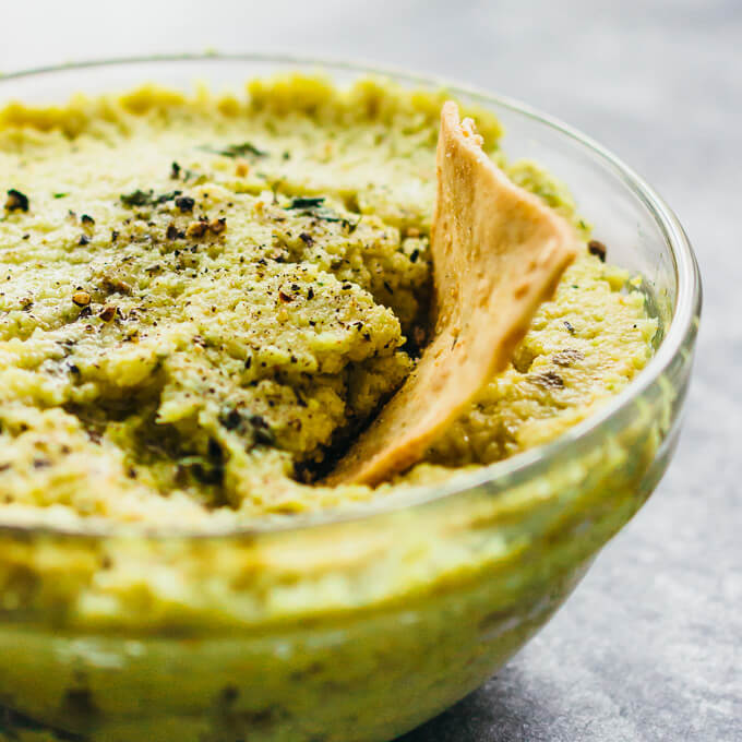 Roasted curry cauliflower dip