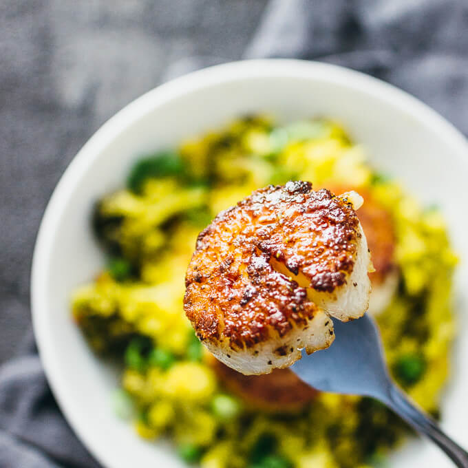 Scallop risotto with saffron Savory Tooth