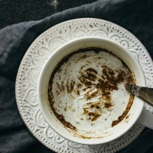 Homemade gingerbread latte