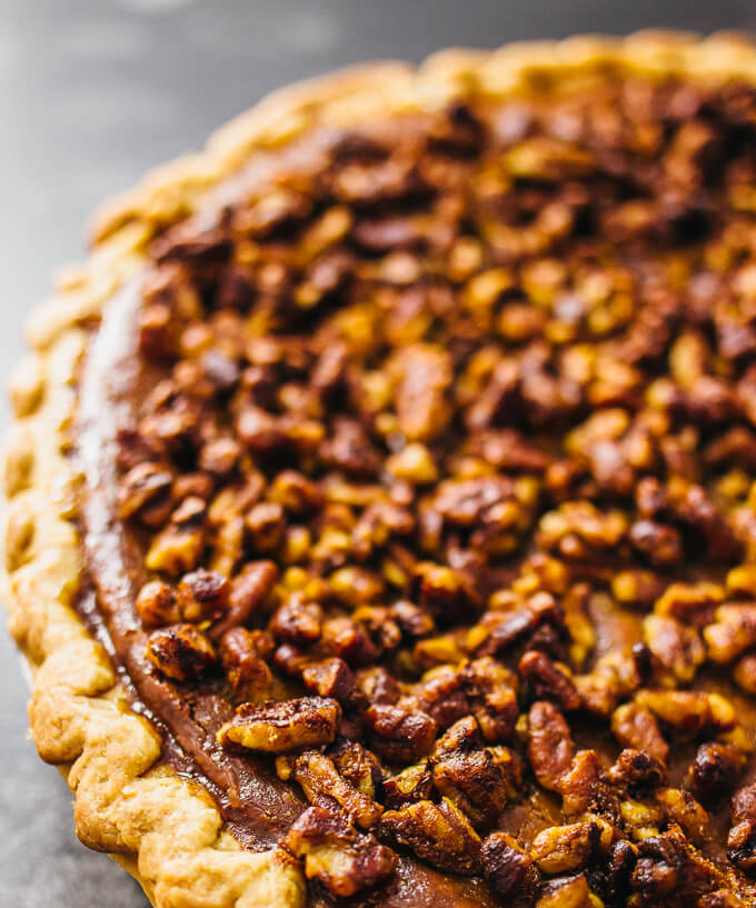 Perfect pecan pumpkin pie