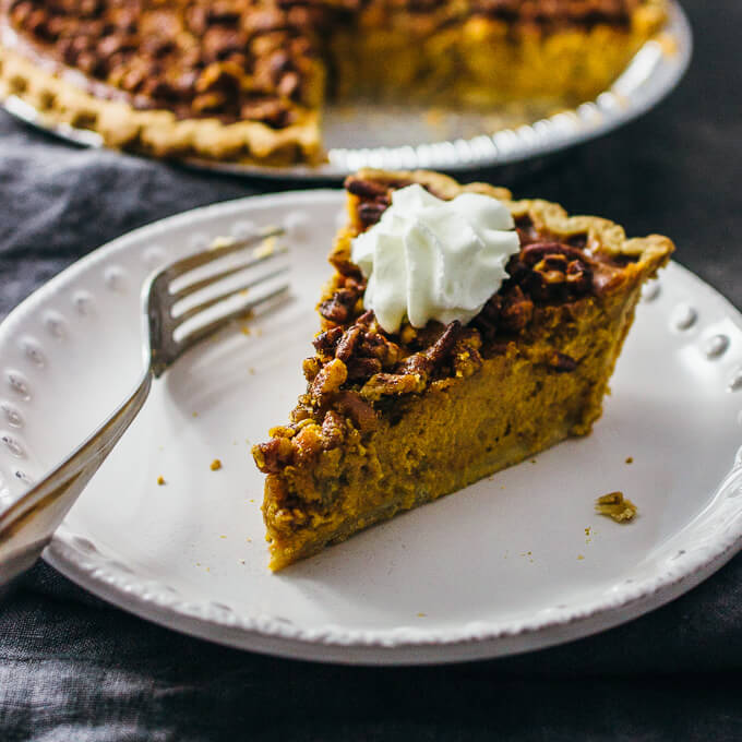 Perfect pecan pumpkin pie