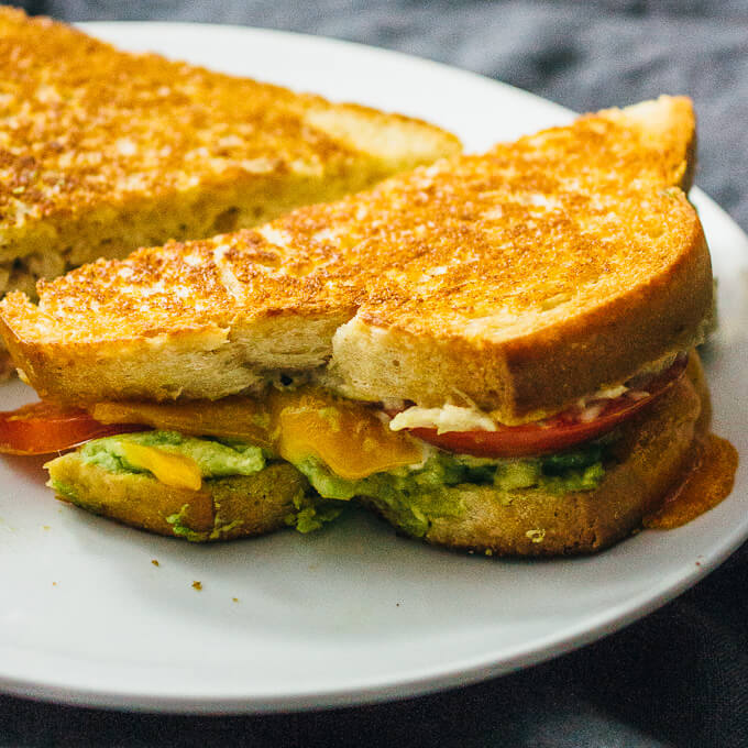 close up view of tuna sandwiches