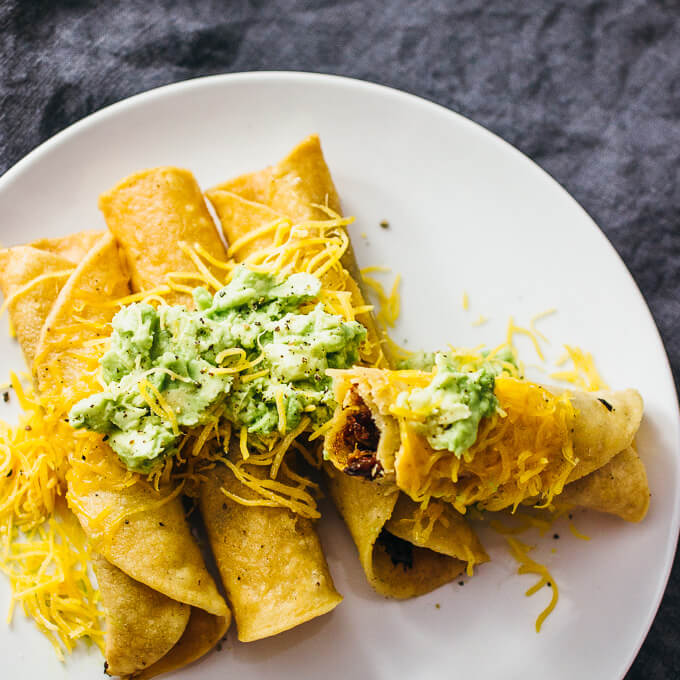 Shredded beef taquitos