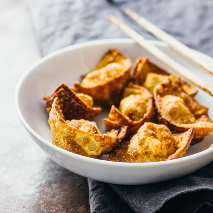 Super easy fried wontons