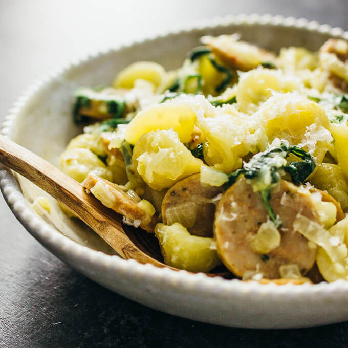 Orecchiette pasta with sausage