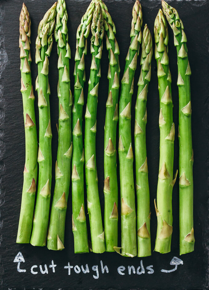 trimmed asparagus