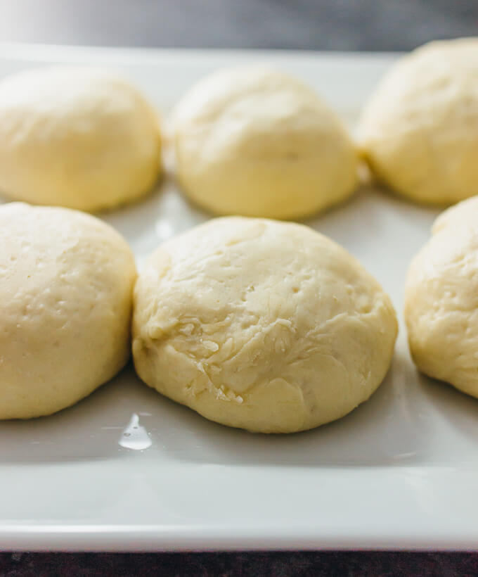 Small batch dinner rolls with garlic butter