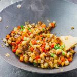 These crispy skillet breakfast potatoes aka diner-style “home fries” are addicting — they are pan-fried with onions and peppers, and tossed with lemon juice.