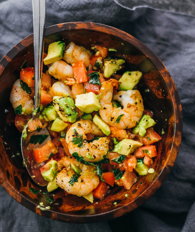 easy shrimp avocado salad 3