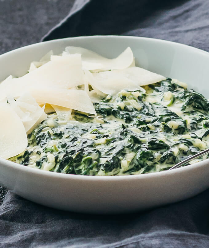Fast and Easy Creamed Spinach - Savory Tooth