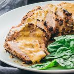 close up view of sliced pork tenderloin