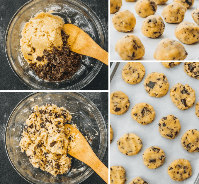 making dough for low carb chocolate chip cookies