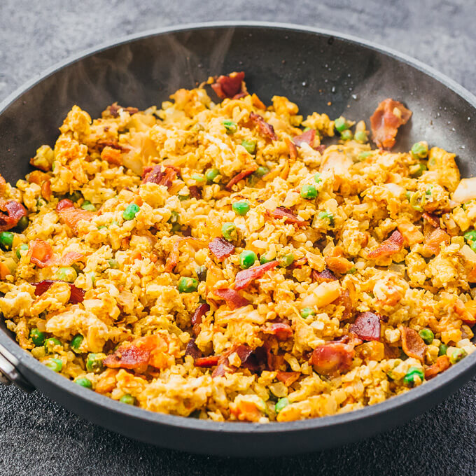 Bacon Kimchi Cauliflower Fried Rice Savory Tooth