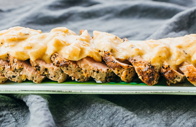 close up view of pork tenderloin