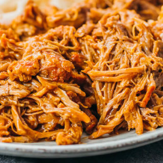 pulled pork tossed with bbq sauce