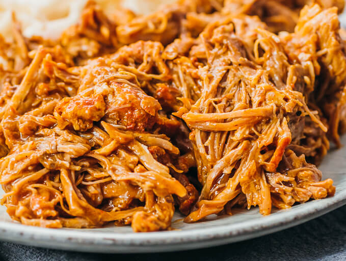 pulled pork tossed with bbq sauce