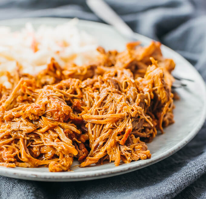 pulled pork tossed with bbq sauce