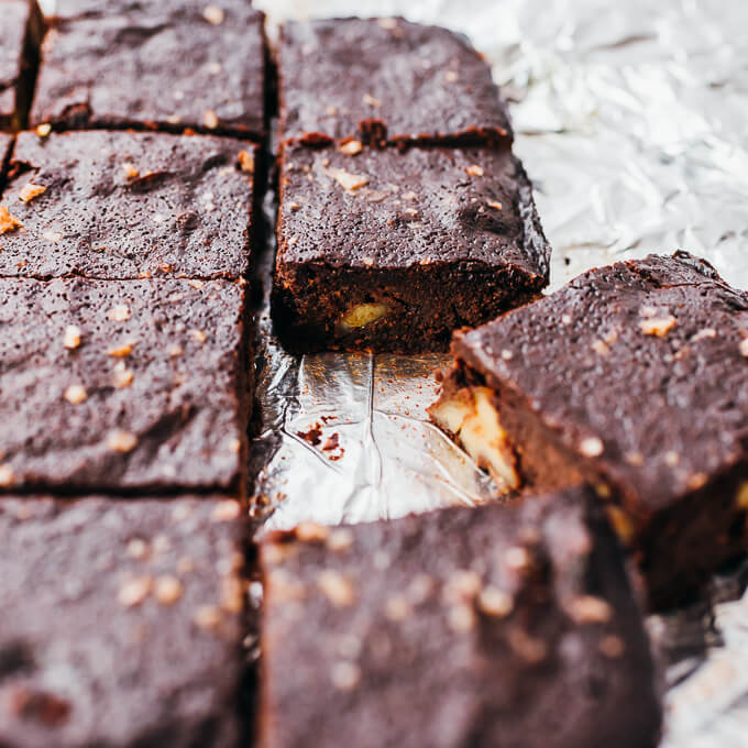 cutting brownies into small squares