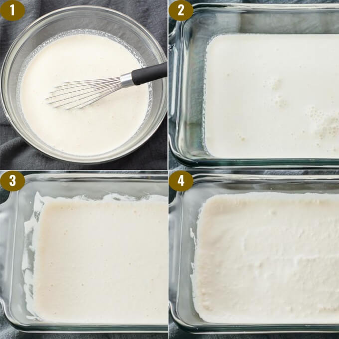 step by step showing how to make keto ice cream