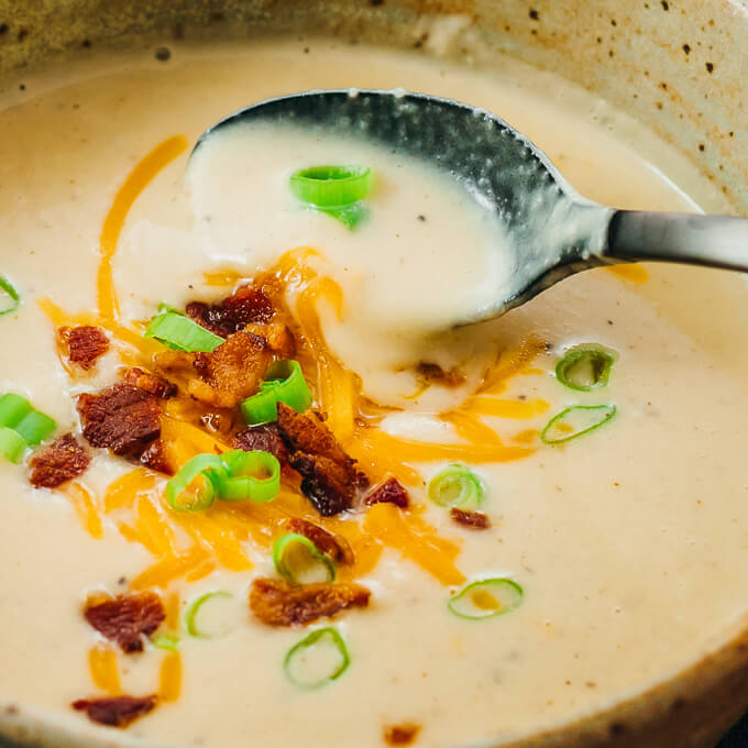 Instant Pot Ace Blender Cauliflower Soup - The Keto Queens