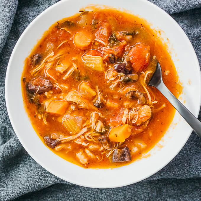 Instant Pot Italian Chicken Stew from Savory Tooth on foodiecrush.com