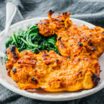 close up view of tandoori chicken