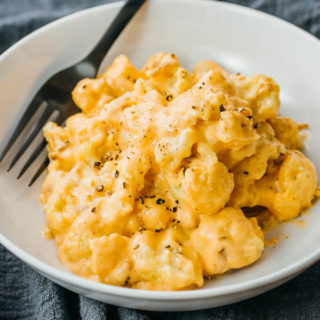 cauliflower cheese mac keto carb low bacon oven sprouts brussels roasted recipes savorytooth flour
