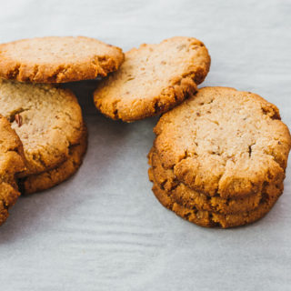 pecan sandies on parchment paper