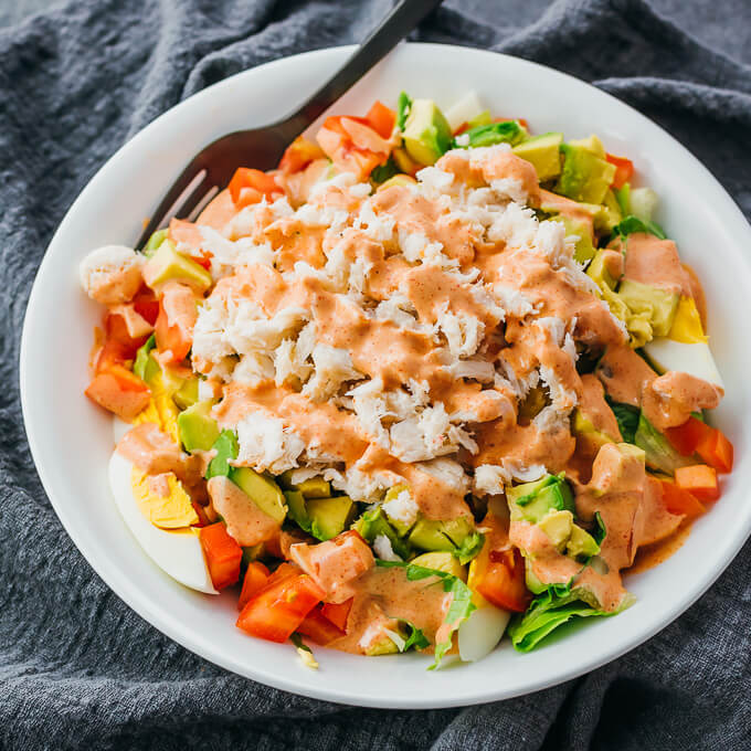 Crab Louie (Seafood Salad Recipe) - Savory Tooth