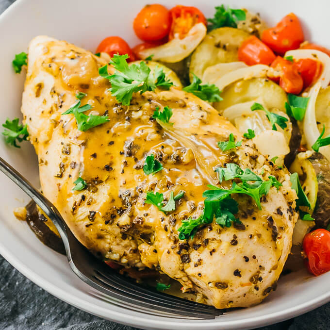 Baked One-Pot Chicken & Vegetables - Savory Tooth