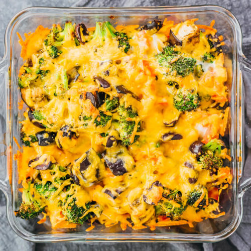 Eggplant Tomato Broccoli Casserole (Low Carb) Savory Tooth