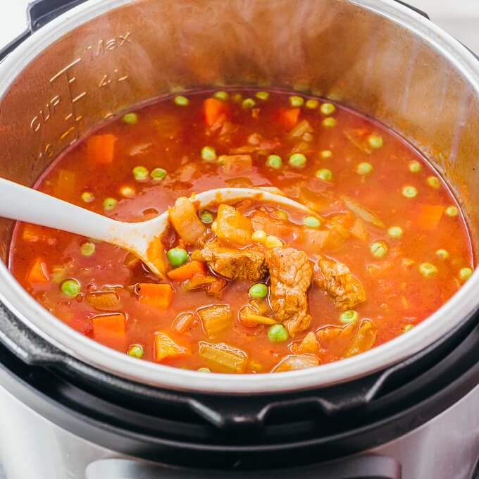 vegetable beef soup in instant pot