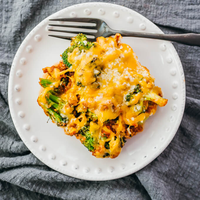 casserole served on white plate