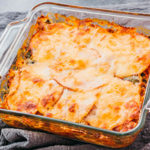 keto lasagna after baking